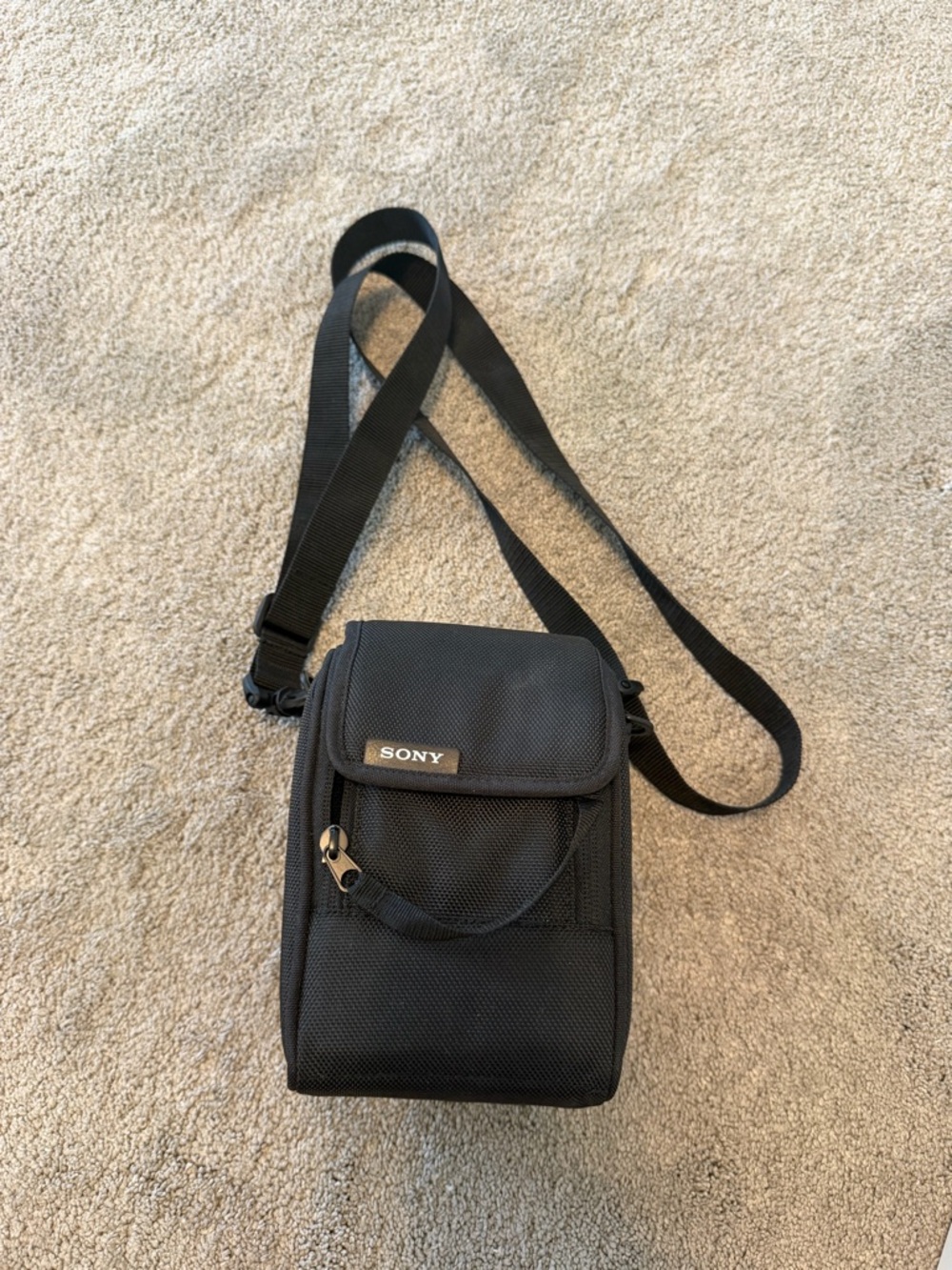 Sony Black Compact Crossbody Lenses bag